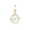14K Gold Plated White Opal Austrian Crystal Hexagon Charm by Bead Landing&#x2122;